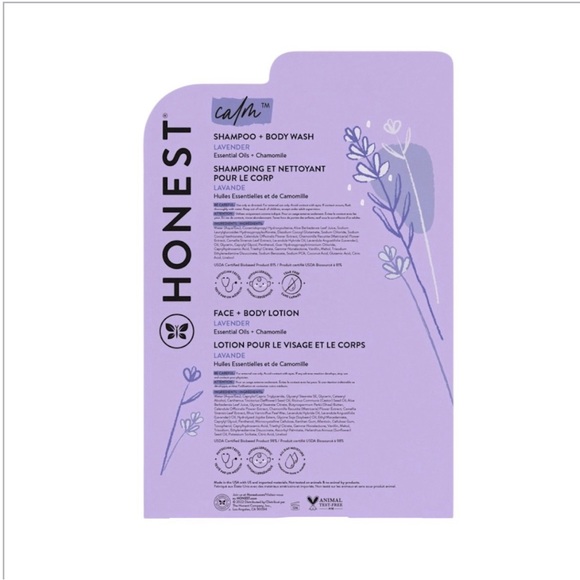 New The Honest Company Shampoo & Lotion Baby Care Set Calm Lavender Dream Team - Picture 2 of 8
